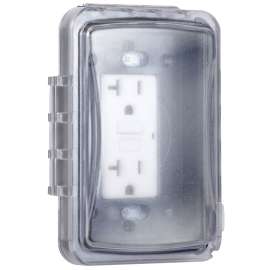 TAYMAC MM110C Flip Cover, 3.81 in W, 1 -Gang, Polycarbonate, Clear