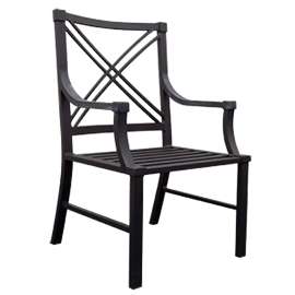 Seasonal Trends SH078 Audubon Dining Chair, 22-1/2 in W, 20-3/4 in D, 36-1/2 in H, Olefin Cushion Seat, Gray Frame