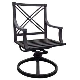 Seasonal Trends SH084 Audubon Swivel Chair, 22-1/2 in W, 20-3/4 in D, 36-1/2 in H, Olefin Cushion Seat, Gray Frame