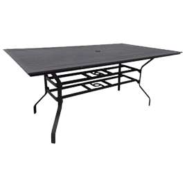 Seasonal Trends SH494 Audubon Table, 72 in W, 42 in D, 30.4 in H, Aluminum Frame, Rectangular Table, Gray Table