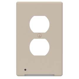 Westek LumiCover Classic LCR-CCDO-AL Wallplate Nightlight, 1.2 in L, 4-1/2 in W, Almond