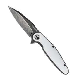 Crescent CPK350A Pocket Knife, 3-1/2 in L Blade, 1 in W Blade, Steel Blade, Straight, Ergonomic Handle, Silver Handle