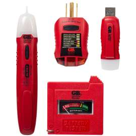 GB GK-5 Electrical Tester Kit, 4-Piece, Plastic, Red