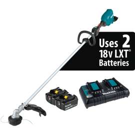 Makita XRU18PT Brushless String Trimmer Kit, 5 Ah, 18 V Battery, Lithium-Ion Battery, 3-Speed, 0.08 in Dia Line