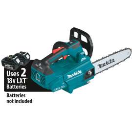 Makita XCU08Z Brushless Chainsaw, 18 V Battery, Lithium-Ion Battery, 14 in L Bar/Chain, 3/8 in Bar/Chain Pitch