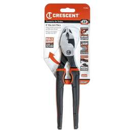 Crescent Z2 K9 Series HTZ28CG Slip-Joint Plier, 8.65 in OAL, 1-1/2 in Jaw Opening, Black/Rawhide Handle, 1.35 in L Jaw
