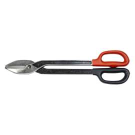 Crescent Wiss WDF16BD Tinner Snip, 16.57 in OAL, 2-1/4 in L Cut, Long, Straight Cut, Steel Blade, Black/Rawhide Handle