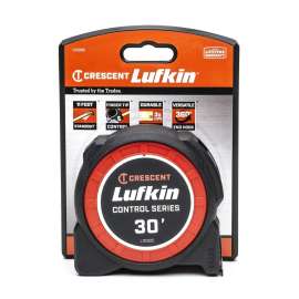 Crescent Lufkin Control Series L1030C Tape Measure, 30 ft L Blade, 1-3/16 in W Blade