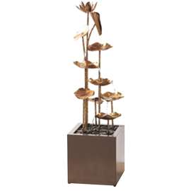Seasonal Trends Y95889 Water Fountain, Metal Lotus, Large