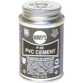 Harvey 018450-12 Conduit Cement, 4 oz Can, Liquid, Clear