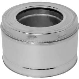 SELKIRK SuperVent 2100 JM7S6 Chimney Pipe, 11 in OD, 6 in L, Stainless Steel