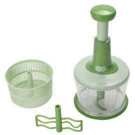 Exclusively Orgill Salad Maker, 1.3 L Capacity, 11.4 in H x 5.9 in D, 5.9 in Dia, 11.4 in H, Plastic, Light Green