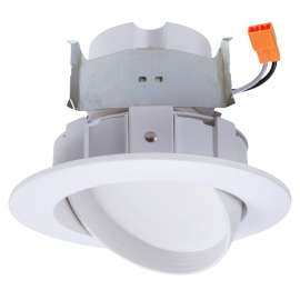 HALO RA4 Series RA4069S1EWHR Lighting Kit, 7 W, 120 V, LED Lamp, White, Matte
