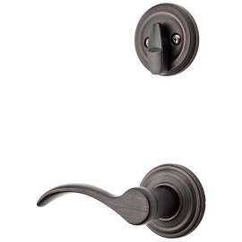 Kwikset 966PML-11P LH Interior Trim, 1 Grade, Zinc, Tuscan Bronze, 2-3/8 to 2-3/4 in Backset, 1-3/4 in Thick Door