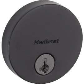 Kwikset Signature Series 258 RDT 514 SMT Deadbolt, 1 Grade, Keyed Key, Zinc, Iron Black, 2-3/8, 2-3/4 in Backset