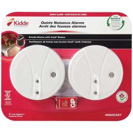 Kidde 0916CAKT Smoke Alarm, 10 ft, LED Display, 85 dB, Alarm: Audio, Ionization Sensor, Twist Mounting, White