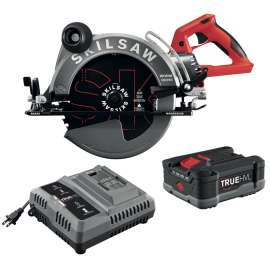 SKILSAW SPTH70M-11 Worm Drive Saw Kit, Battery Included, 48 V, 5 Ah, 10-1/4 in Dia Blade, 0 to 51 deg Bevel