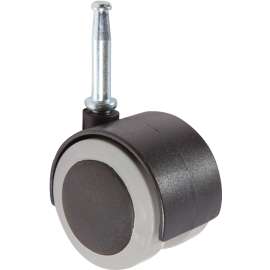 Shepherd Hardware 3911B Twin Wheel Caster, 2 in Dia Wheel, 75 lb Load, Thermoplastic Rubber, Black/Gray