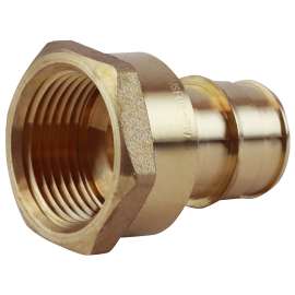 Apollo Valves EPXFA3434 Pipe Adapter, 3/4 in, PEX-A Barb x FPT, Brass, 200 psi Pressure