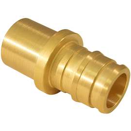 Apollo Valves EPXMS1212 Pipe Adapter, 1/2 in, PEX-A Barb x Sweat, Brass, 200 psi Pressure