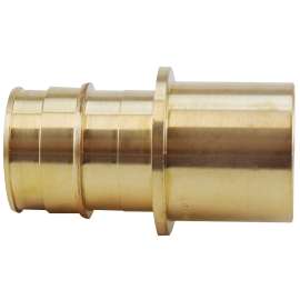Apollo Valves EPXMSA11 Pipe Adapter, 1 in, PEX-A Barb x Sweat, Brass, 200 psi Pressure