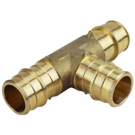 Apollo Valves EPXT34 Pipe Tee, 3/4 in, Barb, Brass, 200 psi Pressure