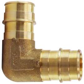 Apollo Valves EPXE3434 Pipe Elbow, 3/4 in, Barb, 90 deg Angle, Brass, 200 psi Pressure