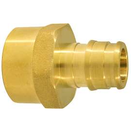 Apollo Valves EPXFA1212 Pipe Adapter, 1/2 in, PEX-A Barb x FPT, Brass, 200 psi Pressure