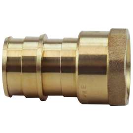 Apollo Valves ExpansionPEX Series EPXFA3412 Pipe Adapter, 3/4 x 1/2 in, Barb x FNPT, Brass, 200 psi Pressure