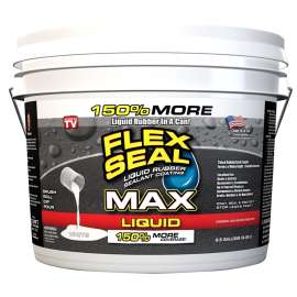 Flex Seal LFSMAXWHT02 Sealant Coating, White, 2.5 gal, Can