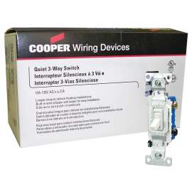 Eaton Wiring Devices 1303W-JP-C Toggle Switch, 15 A, 120 V, Polycarbonate Housing Material, White