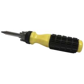 Vulcan Multi-Bit Screwdriver, Slotted, Phillips, Star Drive, 7-3/8 in OAL