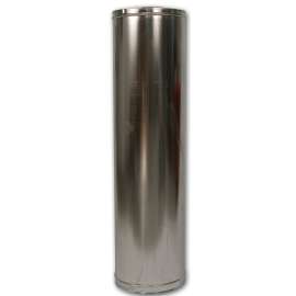 Comfort Flame 48-8DM Chimney Pipe, 12-3/8 in OD, 48 in L, Galvanized Steel