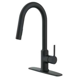 Boston Harbor Kitchen Faucet, 1.8 gpm, 1-Faucet Handle, 1, 3-Faucet Hole, Brass/Zinc/Plastic, Matte