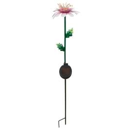 Boston Harbor Solar Stick Light, Ni-Mh Battery, AA Battery, 10-Lamp, LED Lamp, Metal/Plastic Fixture, Pink/White