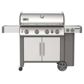 Weber Genesis II 62006001 Gas Grill, 9000 to 48,000 Btu BTU, Liquid Propane, 4 -Burner, Cast Iron Body, Black