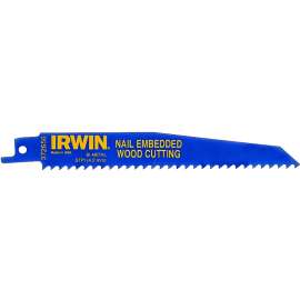 IRWIN 372656B Reciprocating Saw Blade, 3/4 in W, 6 in L, 6 TPI, Cobalt/Steel Cutting Edge