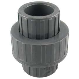 Plumb Eeze U897-005 Pipe Union, 1/2 in, Slip, PVC, Gray, SCH 80 Schedule