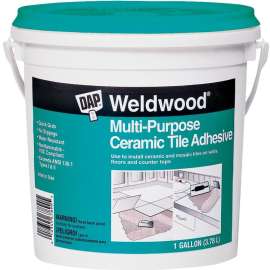 DAP 25192 Ceramic Adhesive, White, 1 gal Tub