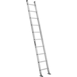 Louisville AE2110 Extension Ladder, 158 in H Reach, 300 lb, 1-1/2 in D Step, Aluminum, Natural