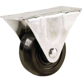 Shepherd Hardware 9481 Rigid Caster, 2 in Dia Wheel, 7/8 in W Wheel, Rubber Wheel, 90 lb