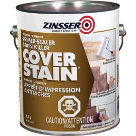 ZINSSER Cover Stain 256184 Primer, Flat, White, 3.7 L