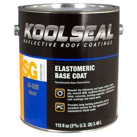KOOL SEAL KS0034600-16 Elastomeric Base Coating, Gray, 1 gal, Liquid