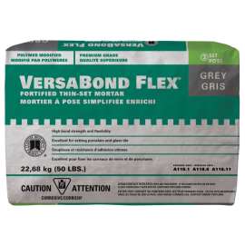 CUSTOM CVBFG50 Thin-Set Mortar, Gray, Powder, 50 lb Bag