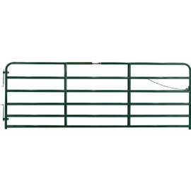 TARTER 2GGCH14 Farm Gate, 14 ft W Gate, 52 in H Gate, Steel Frame, Green