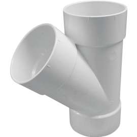 GENOVA 41060 Pipe Wye, 6 in Hub, 6 in, 6 in