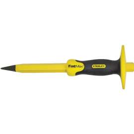 STANLEY 16-329 Concrete Chisel, 12 in OAL, Ergonomic Rubber Yellow Handle