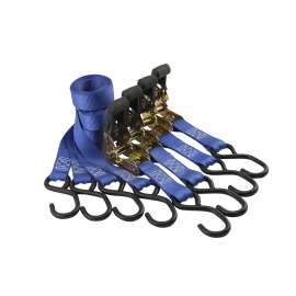 Erickson 01415 Tie-Down Strap, 1 in W, 10 ft L, Rubber, Blue, 1200 lb Working Load
