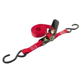 Erickson 01400 Tie-Down Strap, 1 in W, 15 ft L, Red, 500 lb Working Load, Hook End