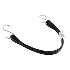 Erickson 06702 Tarp Strap, 18 in L, EPDM Rubber, Black, S-Hook End